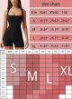 Womens Strappy Square Neck Tank Top Tummy Control Bodycon Stretch Shorts Jumpsuit Rompers